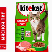 Kitekat Корм сухой Kitekat Мясной пир 1.9кг