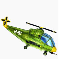 Мосшар Воздушный шар фольгированный фигура "Вертолет зеленый"