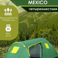 AMI Палатка туристическая 4 местная двухслойная тент шатер