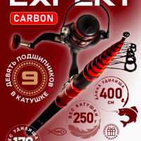 Fish Co Удочка карбоновая для рыбалки "Эксперт" с набором снастей