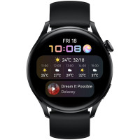 Смарт-часы Huawei Watch 3 Active LTE 46 мм чёрный ремешок