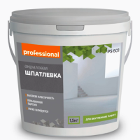 PROFESSIONAL Шпатлевка акриловая универсальная, для заделки трещин, выравнивания, для стен и потолков, 1.5кг